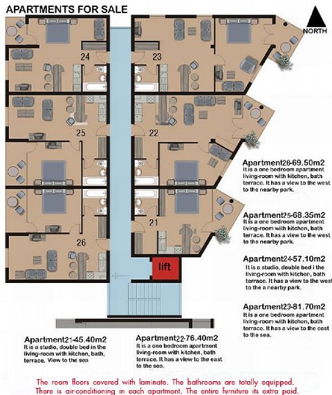 Апартаменты для продажи вблизи моря