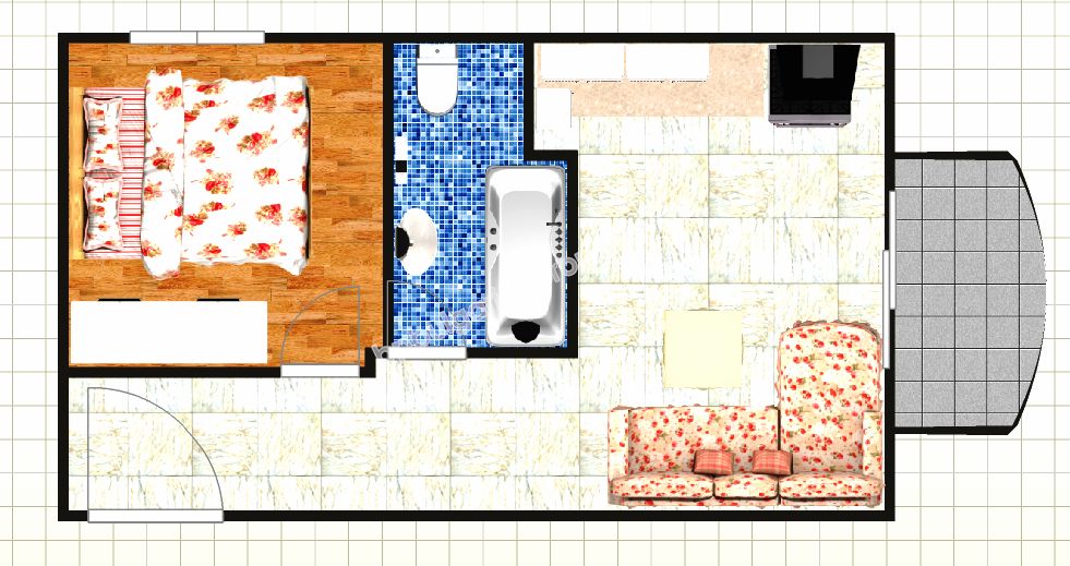 Меблированная двухкомнатная квартира на продажу близко к пляжу в курорте Солнечный Берег