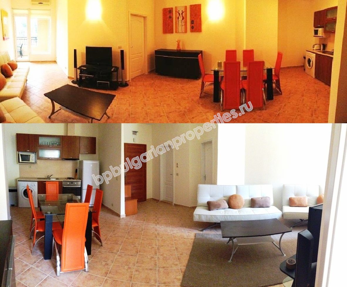 Меблированная трехкомнатная квартира на продажу вблизи пляжа в курорте Золотые пески