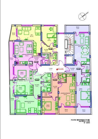 Двухкомнатная квартира на продажу в новом здании в жилом районе 