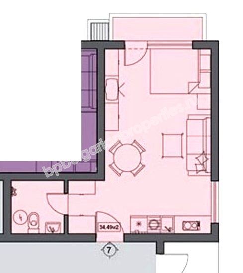 Меблированная студия на продажу в курорте Святой Влас