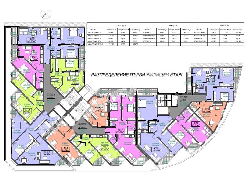 Двухкомнатная новая  квартира на продажу в комплексе 