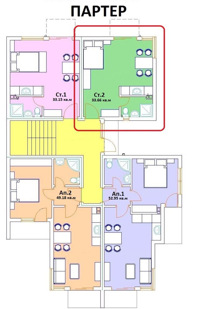 Выгодная студия близко от моря в центральной части Равды