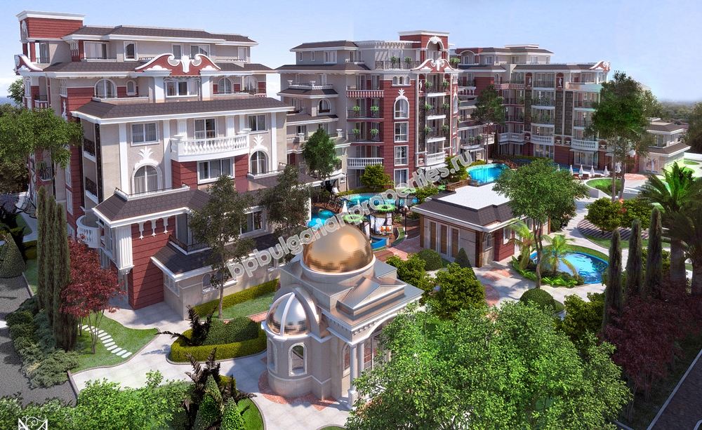 Шикарная меблированная студия на продажу в элитном комплексе в курорте Солнечный берег