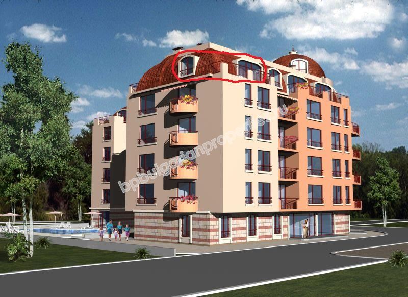 Меблированная большая студия близко к пляжу на продажу в курорте Солнечный Берег