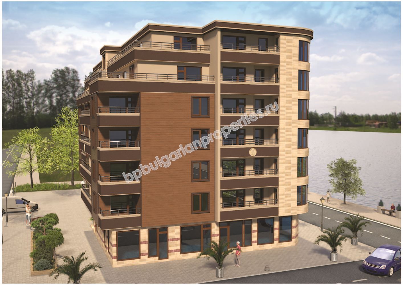 Жилье в новом доме в 450 метрах от моря в Поморие